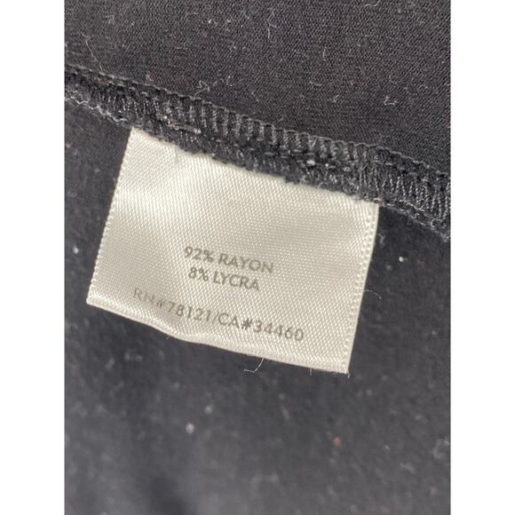 EILEEN FISHER Dress XS Stretch Rayon Jersey Surplice Tank Maxi Shirred Black USA - Picture 11 of 16